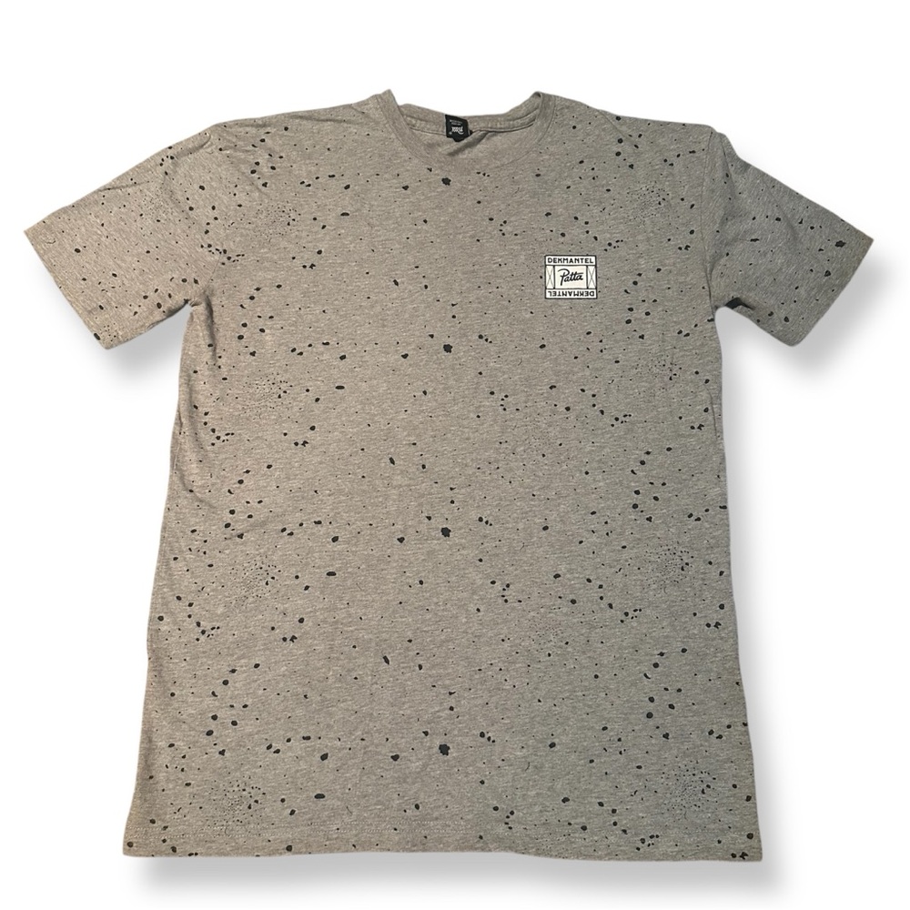 Patta x DEKMANTEL Gray Short Sleeve w/ Black Splatter Shirt